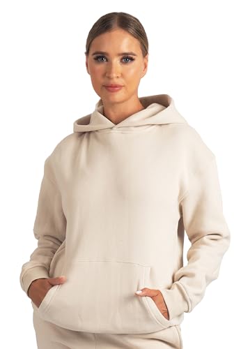 Carlheim Women's Hoodie Harper Lounge, Beige, Small