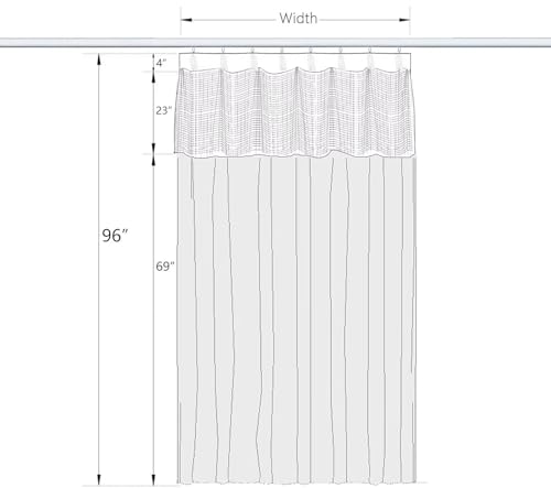 Fllwow Hospital Curtain with Flame Resistance for Medical exam Room Clinic SPA Lab Cubicle Bed Divider(12ft Widet x8ft Tall)