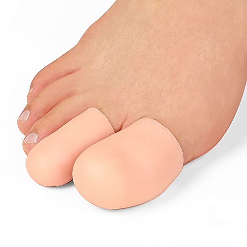 Image of Promifun Gel Toe Caps, 16 Pack Toe Protectors for Women, Silicone Toe Covers Sleeves for Men, Blisters, Corns, Friction Pain Relief (Beige, Multi-Size)