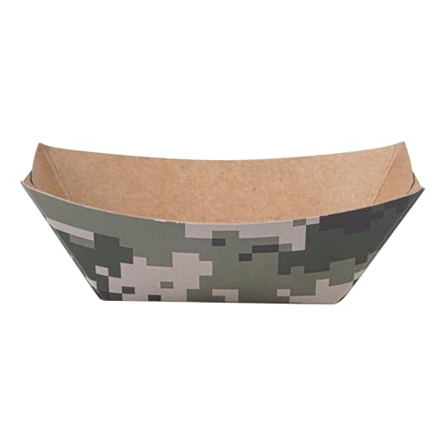 Restaurantware Bio Tek 2 Ounce Food Boats 400 Disposable Paper Food Trays - Heavy-Duty Greaseproof Camouflage Paper Food Boats for Snacks Appetizers Or Treats Use At Parties Or Carnivals by Restaurantware - Image 7
