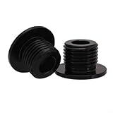 URPIZY Tuerca del eje de la rueda Ebike, M16, pernos y tornillos CNC para SurRon XS Off Road Ebike Montaje de rueda delantera al6061 (negro)