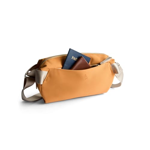 Image of Bellroy Classic Sling (everyday 5 liter minimalist crossbody bag with internal organization, adjustable crossbody strap, and auto-compression system) - Butterscotch