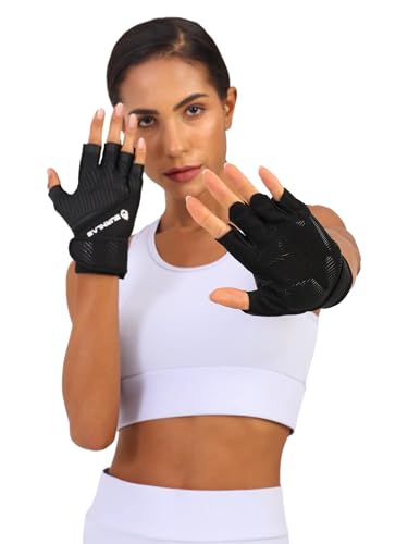 Image of BURNLAB Flex Wirst Support Gym Gloves for Men and Women - Ideal for Weightlifting, Cycling, Crossfit, Offers Good Grip and Soft Padding (Black, M)