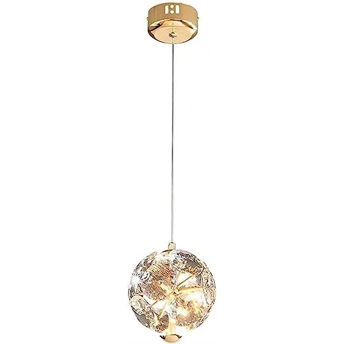 Suspension ronde en cristal moderne HAZARA cuisine salon et chambre