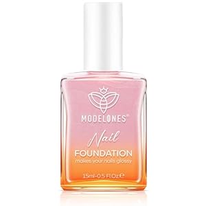 modelones 15ml Nail Repair Concealer Natural Foundation Polish, Air Dry Nail Tech Must Haves Kit for Damaged Nails Imperfection Masking, Sparkle Pink