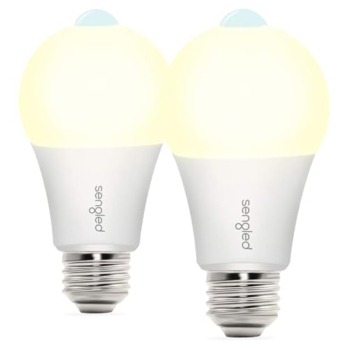 Sengled Motion Sensor Light Bulbs, A19 LED Dusk to Dawn Bulbs 3000K Soft White, Motion Activated...