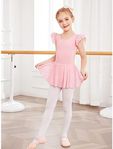 Arshiner Girls Ruffle Sleeve Skirted Leotard Ballet Dance Dresses - 4