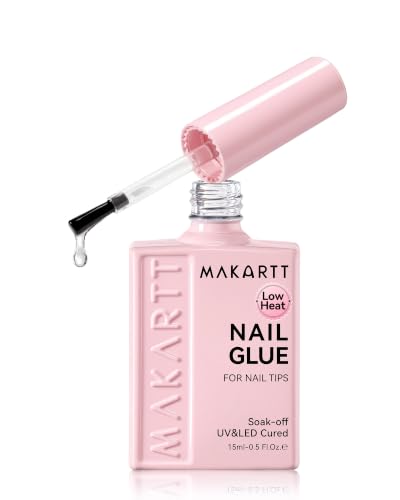 Makartt 10 in 1 UV Glue for Nail Tips & Press-ons, 15ML, Strong & Low Heat