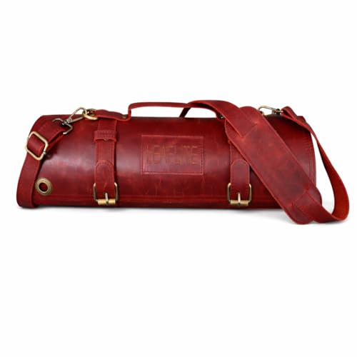Leaflite Leather Knife Roll Bag