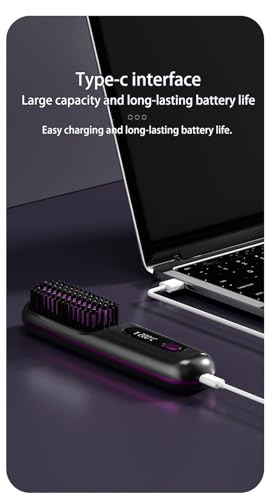 Cepillo Alisador de Pelo Portátil Inalámbrico con Display LED miniatura 7