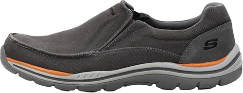 Skechers Men's Expected Avillo Relaxed-Fit Slip-On Loafer Charcoal/Orange 8