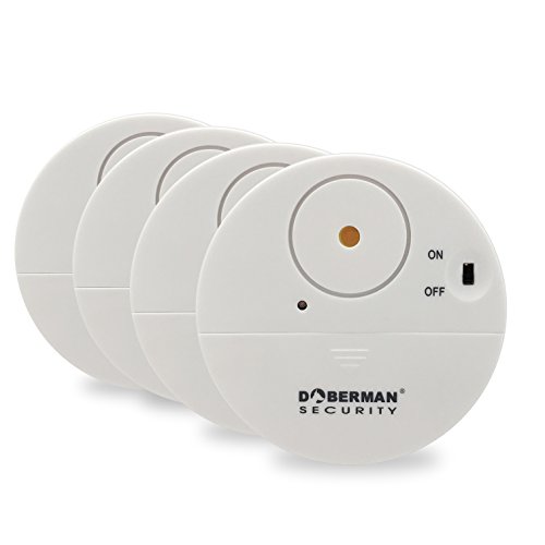 Doberman Security Ultra-Slim Design Security Alarm, White (SE-0106W-4PK)