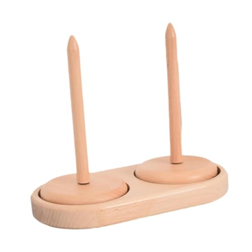 Soporte para ovillos de lana POXZSFX de madera para tejer cómodamente en el sofá 2