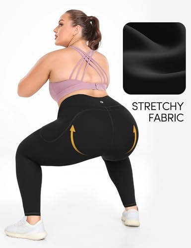 IUGA Buttery Soft Plus Size Leggings for Women No Front Seam Leggings with Pockets for Women Tummy Control Yoga Pants 3X 4X3