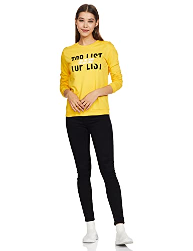 Image of Max Cotton Women Printed Round Neck Hooded Sweatshirt