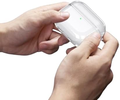 Soft Yumuşak Şeffaf Esnek Silikon Airpods Pro 3 ile uyumlu Kulaklık Kılıfı ve Karabina Anahtarlık (Şeffaf, Airpods Pro 3)