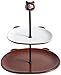 COLiJOL Fruit Bowl Cake Rack Double Personnalité Étagère Dessert Rack Dessert Stand Dessert Dessert Rack Fruit Basket (Couleur: Rose),Marron