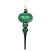 Vickerman 475638-8" Midnight Green Shiny Finial Christmas Tree Ornament (3 Pack) (N174574D)
