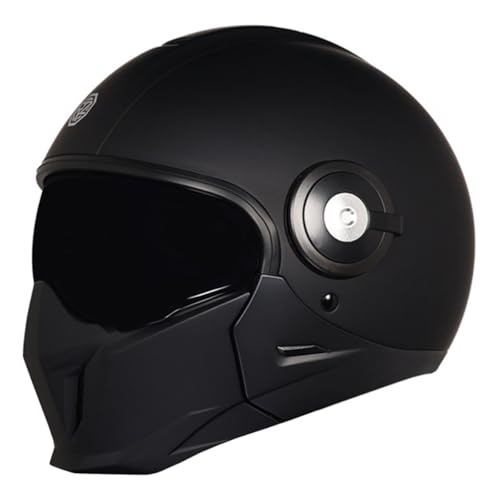 Casco De Moto Modular 3/4 Cascos Abatible para Hombre Mujer Casco Motocicleta Casco Moto Integral Adulto con Doble Visera Homologado ECEDOT Cascos Modulares De Motocross 1,XXL:63-64CM