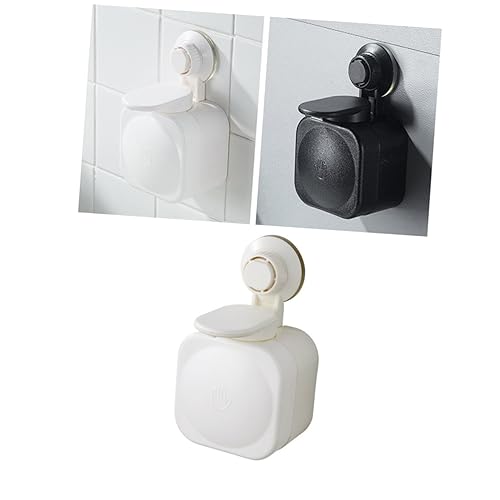 WOONEKY Wall-Mounted Shampoo Dispenser Bottles Plastic Soap Box Refillable for Toiletries