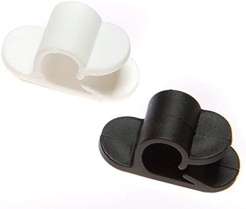60 Self-Adhesive Cable Hooks, Cable Mounts Peel-and-Place, Cable Holders from Sockit (Assorted 30 White and 30 Black): on Size fits Most