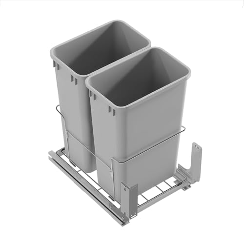 Contenedor de basura extraíble Dowell de 50 litros gris miniatura 4