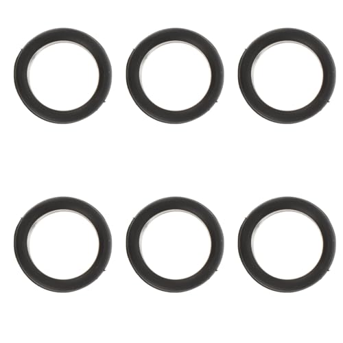FRCOLOR 6Pcs Black Silicone Finger Rings for Scissors Non-Slip Grip Accessories