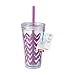 Copco Minimus Tumbler with Straw, 24-Ounce, Chevron Purple