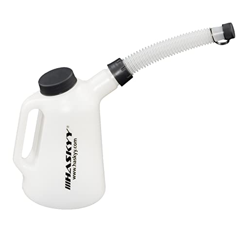 HASKYY Ölkanne 1,2,3,4,5,6,8, L Füllkanne Messbecher Messkanne Wasserkanne (1 Liter) Weiß