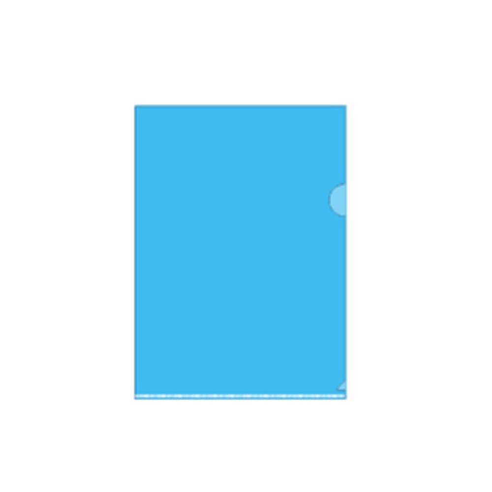 40PCS A4 Sheet Plastic Folder, Clear Colored Flush Expanding Wallet L-Shaped File Folders for A4 Sheet Wallet Document Report File, Blue