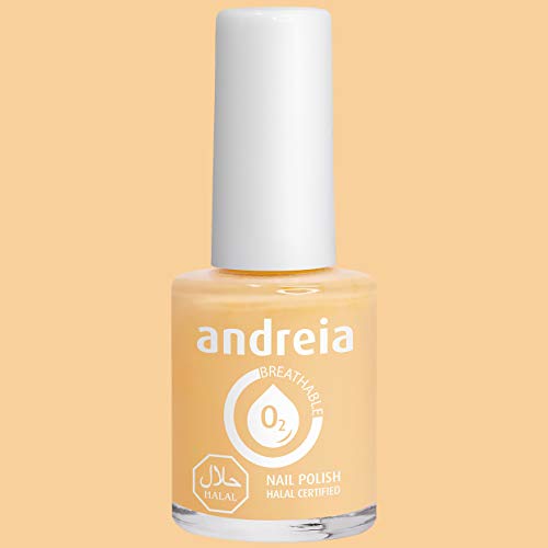 Andreia Nagellack Halal - Atmungsaktiv Luft - Wasser-Durchlässig - Ungiftig Farbintensiv - Naturkosmetik - Farbe B2 Gelb… – Bild 3