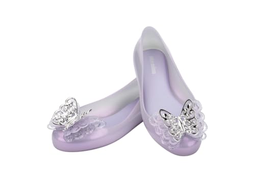 Melissa Mini Sweet Love Fly Ballet Flats for Kids, Pearly Lilac, 134