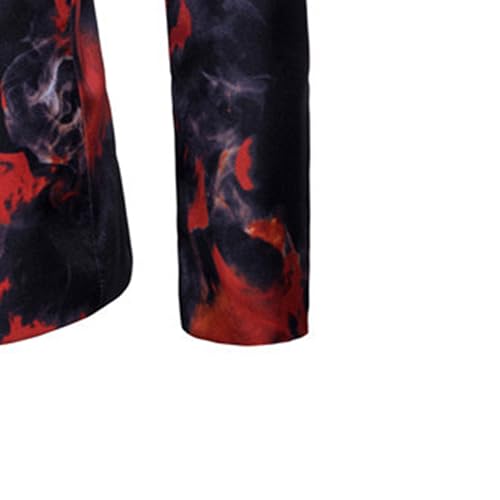 Men's One Button Floral Sport Coats Notched Lapel Slim Stylish Suit Printed Casual Solid Color Blazer2