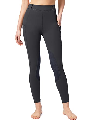 Santiny Women'S Horse Riding Pants With Zipper Pockets Knee-Patch Schooling Tights Equestrian Breeches For Women thumb #1