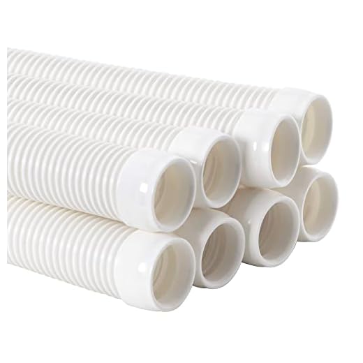 U.S. Pool Supply Professional 8 Piece Swimming Pool Vacuum Cleaner Hose Set - 40" Flexible Spiral Wound Connector Sections with 1.5" Male & Female Cuff Ends - Fits Most Brands of Automatic Cleaners