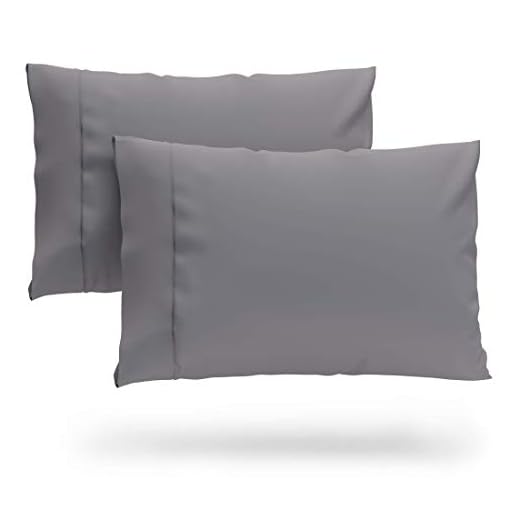 Cosy House Collection Luxury Bamboo Standard Size Pillowcases - Silver Pillowcase Set of 2 - Ultra Soft & Cool Hypoallergenic Natural Bamboo Blend Cover - Resists Stains, Wrinkles, Dust Mites