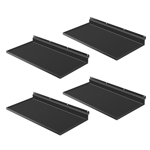 PEKGRIL Large Slatwall Shelves Set of 4 Black