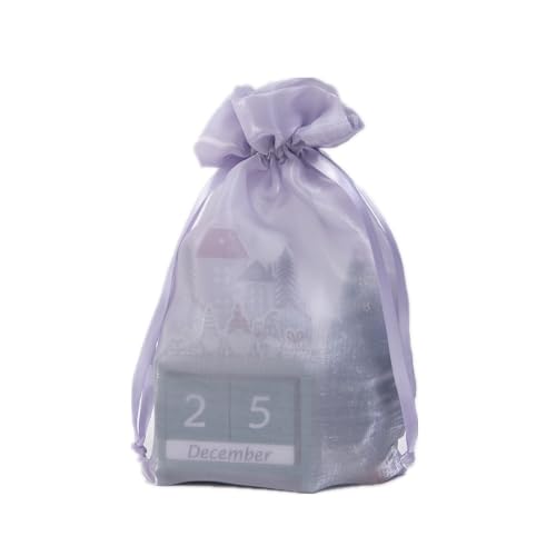 Image of QIANF 20 Pcs Lilac Purple Organza Bags 6X9 inch for Wedding Favors with Drawstring, Large Mesh Gift Bags Jewelry Pouch for Candy Bridal Shower Party Favor Baby Shower Christmas