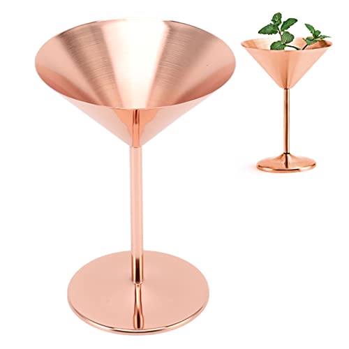 Gavigain 8oz Martini Glass, Stainless Steel Martini Glasses Unbreakable Martini Glasses for Margarita, Manhattan, Champagne, Bar, Party