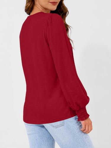 Image of AUTOMET Womens Long Sleeve Shirts Fall Blouses Tops Business Casual Outfits