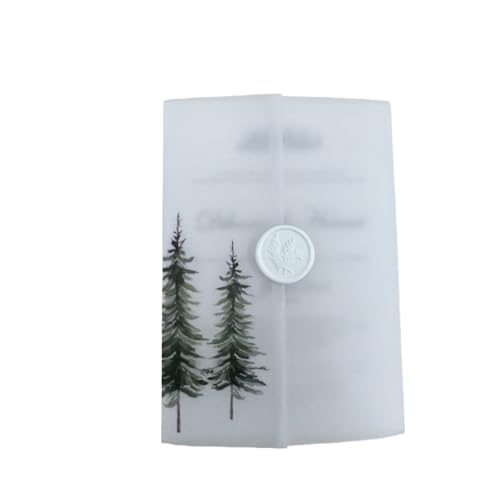 Papier vélin vert motif arbre haut de gamme pour invitations de mariage et papeterie 5x7