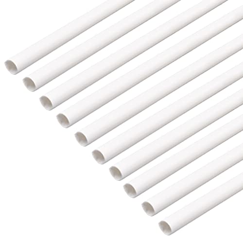 PHasz 10 Pcs ABS Hollow Round Tube Length 500Mm, Outer Diameter 2-12Mm for Making Scene Models, Decorations,Outer diameter 8mm