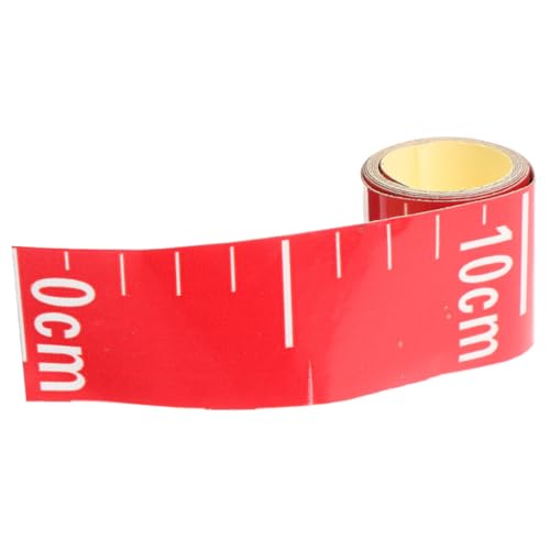 KALLORY Level Ruler Sticker Measuring Tape Self-adhesive Tape Measure Pool Water Measuring Tools Water Gauge Measurement Sticker Adhesive Tape Sticker Water Gauge Sticker Polypropylene Red