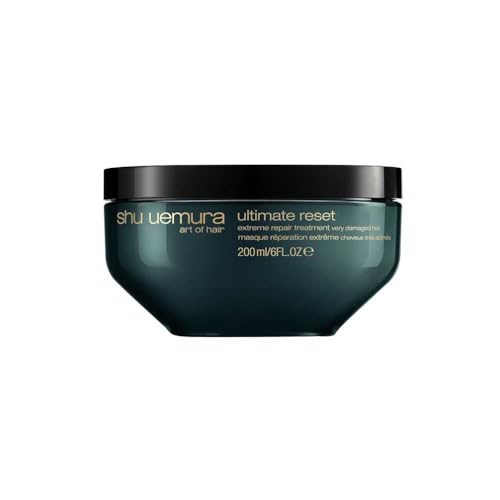 Shu Uemura, Mascarilla Reparadora Ultimate Reset, Para cabello muy dañado, Sin silicona ni parabenos, Enriquecido con extracto de arroz, Repara, nutre y fortifica, 200 ml