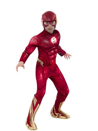 Flash Deluxe Costume for Kids - The Flash Movie - Medium (6-8 Yrs)