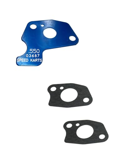 Max Size .550 Speed Karts Blue Restrictor Carb Plate Kit