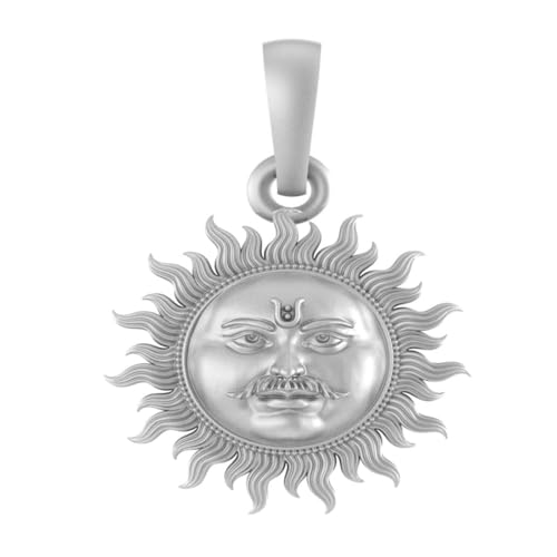 Pendentif dieu divin soleil argent sterling 92,5% avec finitions artisanales