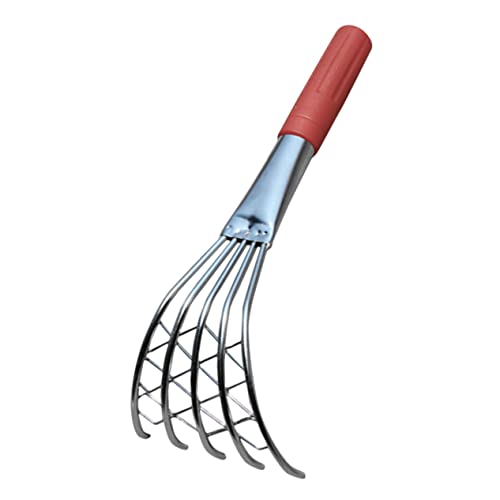 FONDOTIN Rastrello Per Vongole Da Spiaggia Rastrello Manuale Utensile Per Raccogliere Gusci in Metallo Strumento Per Scavare Sabbia e