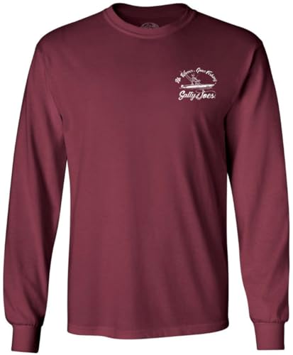 SALTY JOES Men's Fishing Boat Logo Heavy Long Sleeve Tees2