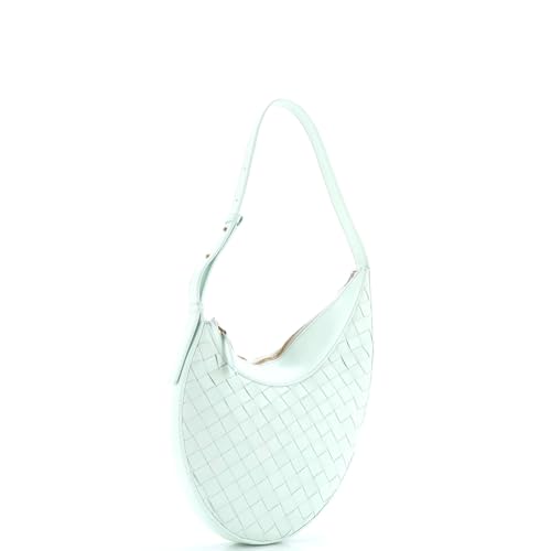 Pre-Loved Drop Shoulder Bag Intrecciato Nappa Small, Green2